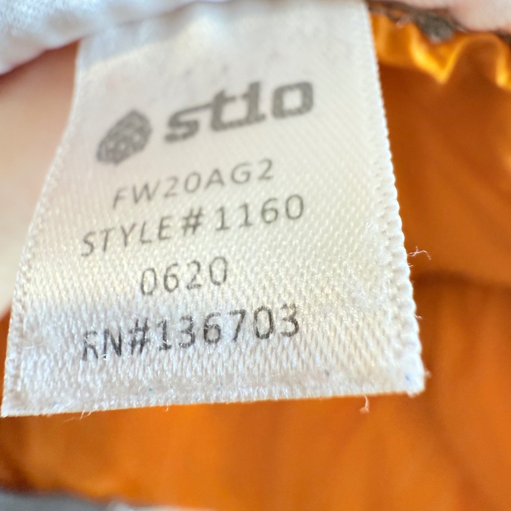 STIO Hooded Puffer Jacket Gray Full Zip Insulated Warm Down Winter Outerwear - Picture 10 of 16